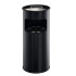 17L round metallic trash bin with ashtray