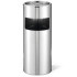 17L round stainless steel trash bin with ashtray