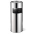 17L round stainless steel trash bin with ashtray