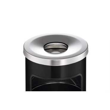 17L Round Trash Bin with SAFE Ashtray