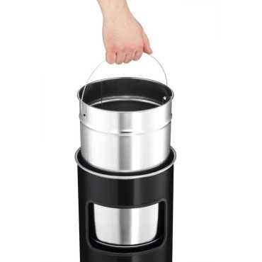 17L Round Trash Bin with SAFE Ashtray