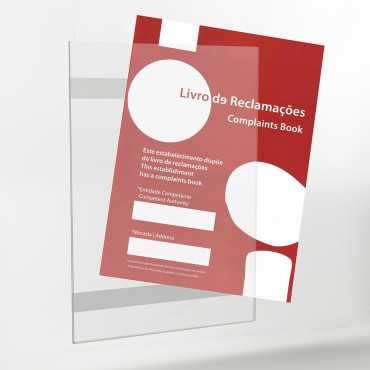 bolsa porta folha bi-adesivo | bolsa vertical | bolsa acrílica A4 autocolante | expositor acrílico | acrílico parede