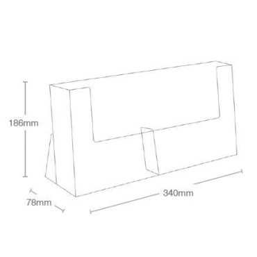 Porta folhetos com 2 níveis A5 Vertical