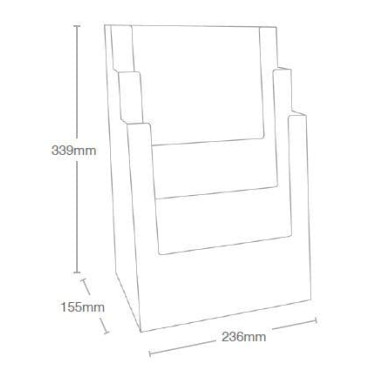 3 Pocket A4 Portrait Leaflet Holder