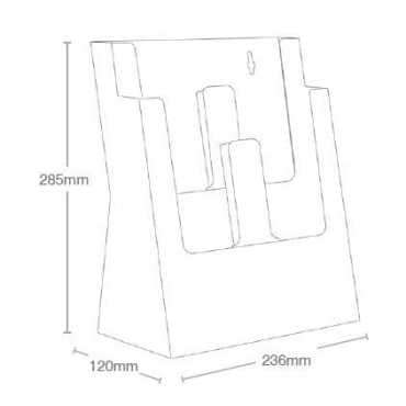 2 Pocket A4 Portrait Leaflet Holder - with CD