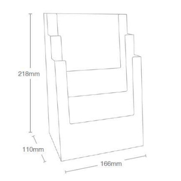 Porta folhetos Vertical A5 com 3 Níveis