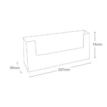 1 Pocket 1/3rd A4/DL Landscape Leaflet Holder