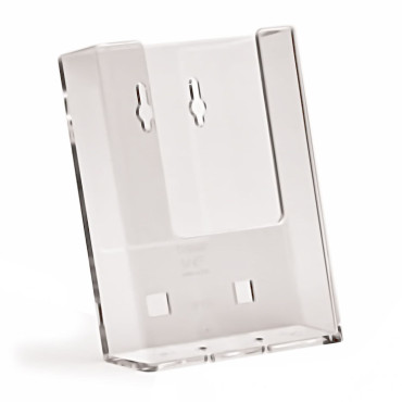 Vertical leaflet holder, 1/3 A4 or DL, wall