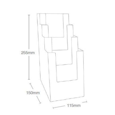 4 Pocket DL (1/3 A4) Portrait Leaflet Holder