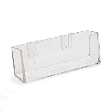 Business card holder for brochure holder