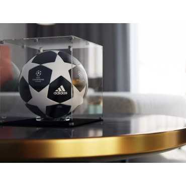 Caixa para Bola de Futebol 30*30 cm com base preta| expositor bola de futebol | Fabrica de acrílicos |Expositores | Caixas em a