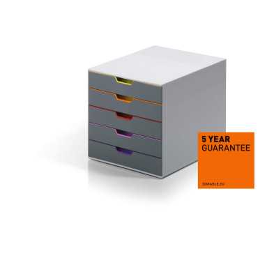 Drawer Box Varicolor 5 |Organizer box with drawers |drawer box for documents|Organizer for small parts| Stackable workshop box