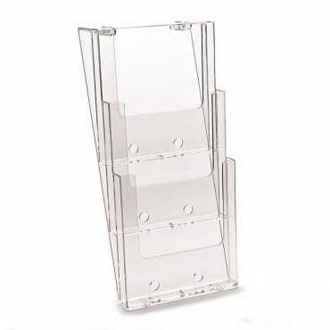 Wall-mounted 3-tier A4 leaflet holder