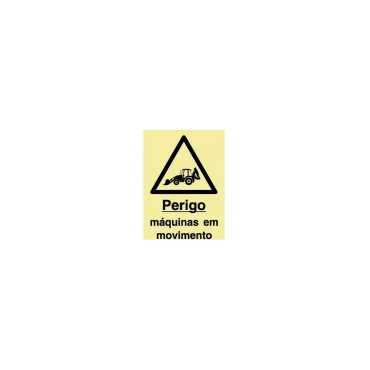 Danger sign, moving machines
