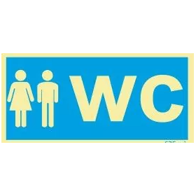 Information signal, sanitary facilities Mixed WC
