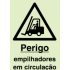 Danger sign, forklifts in circulation