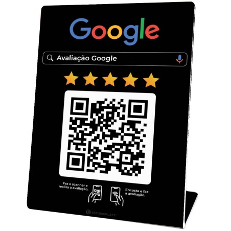 Expositor QR para avaliações Google