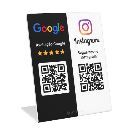 Expositor QR para Google e Instagram