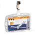 Rigid ID Card Holder with Rotating Clip | Enclosed Badge Holder (Pack of 10) | DURABLE