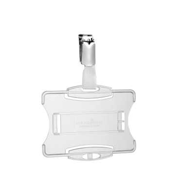 Rigid ID Card Holder with Rotating Clip | Enclosed Badge Holder (Pack of 10) | DURABLE