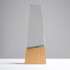 Wood and Glass Trophy with Gift Box – Premium Geometric Design