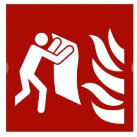 Sinal de botão de manta corta fogo