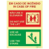 Signage for elevators, escalators and moving walkways