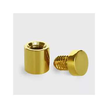 Pack 4 Retractors - polished gold steel