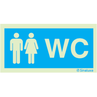 Information signal, sanitary facilities Mixed WC