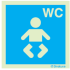 Sinal de informação, instalações sanitárias WC para bebés
