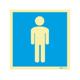 Sinal de informação, instalações sanitárias masculinas