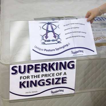 Information holder for mattresses