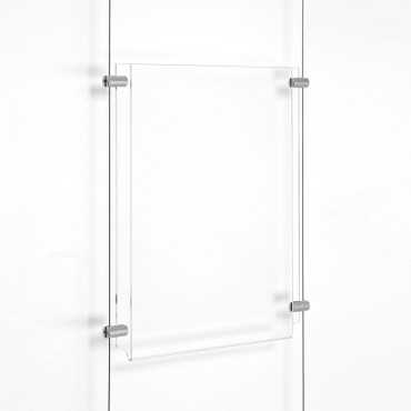 Kit 4 acrílicos A4 Vertical para montras imobiliárias