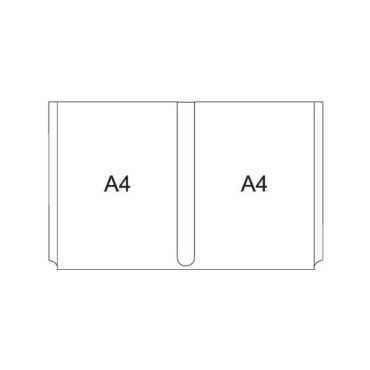 Double Vertical A4 Acrylic Pouch for Steel Cable System